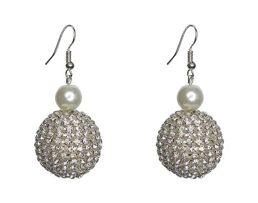 Thumbnail preview #1 for Julie Disco Ball with Pearl Earrings