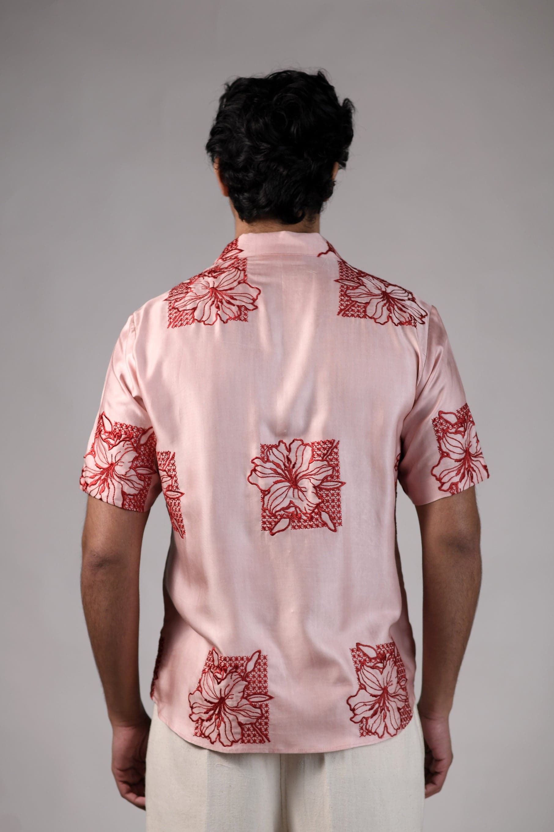 Thumbnail preview #4 for Red Lillis | Guava Pink | Unisex Lounge Shirt