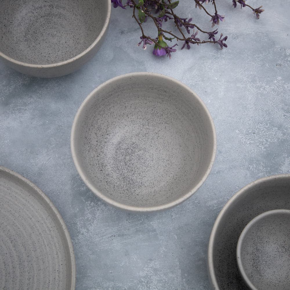 Thumbnail preview #1 for Fusion Grey Snack / Nut Bowl 4.5" - Pack of 2