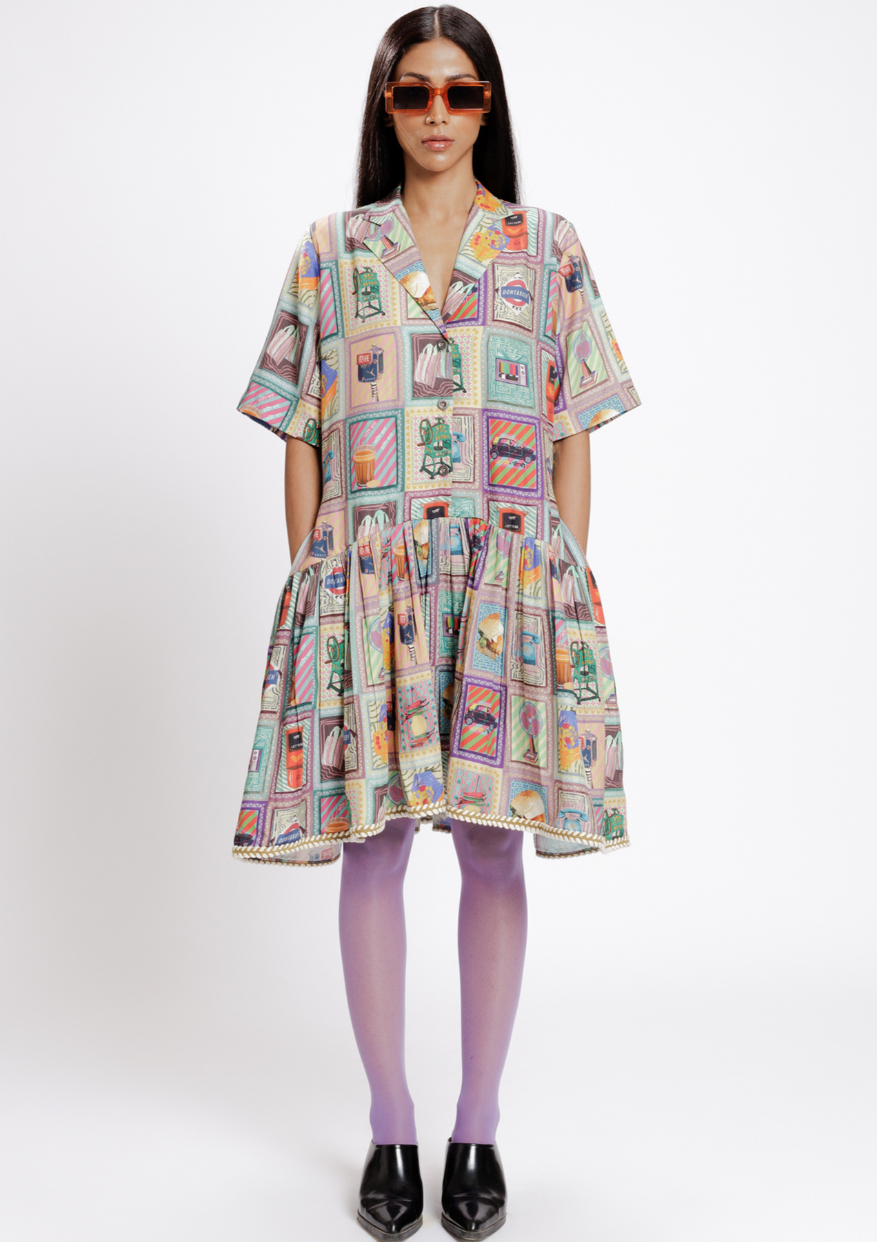 KAALI PEELI SHIRT DRESS, a product by Doh tak keh