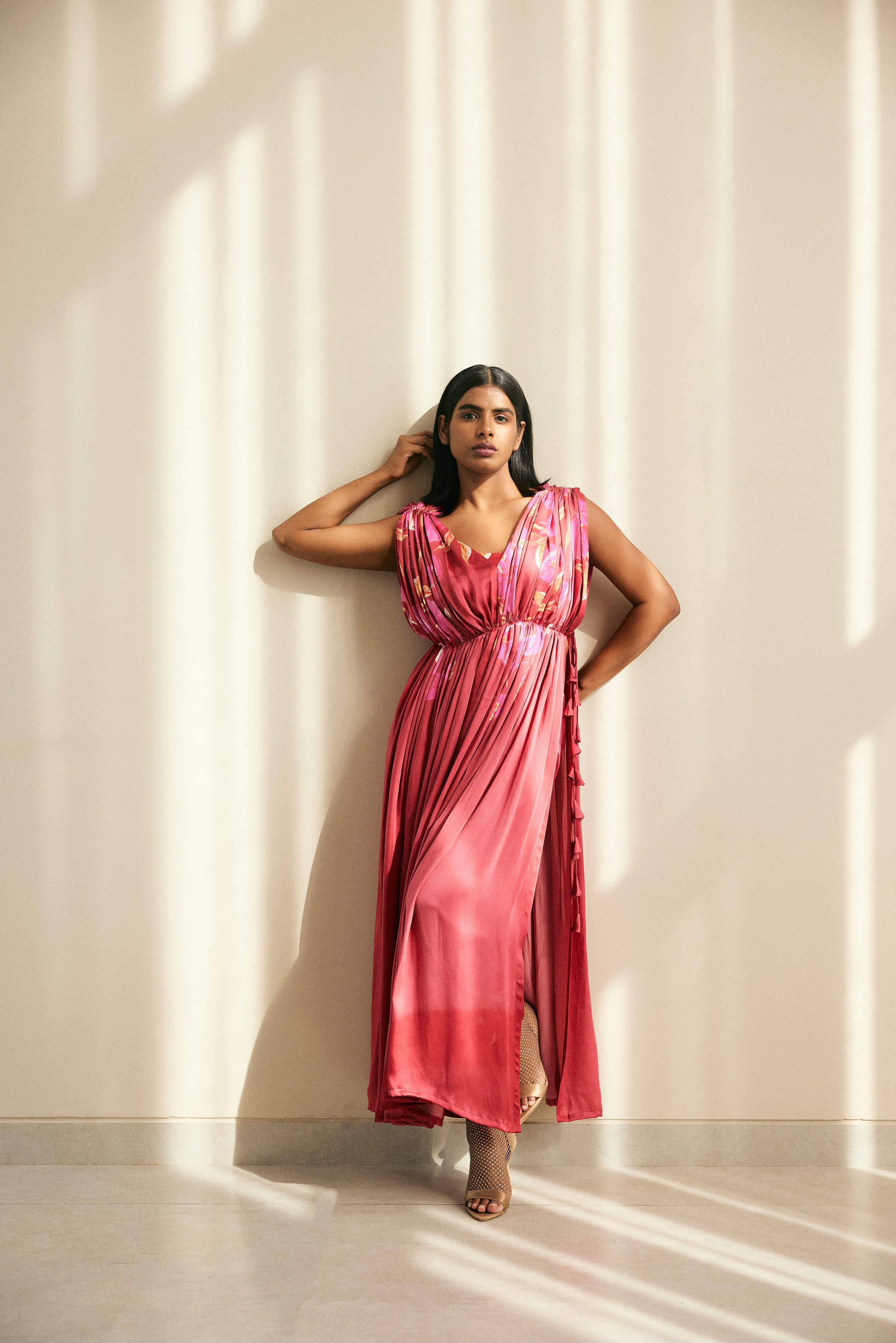 La bougainvillea draped kurta set, a product by Studio Surbhi