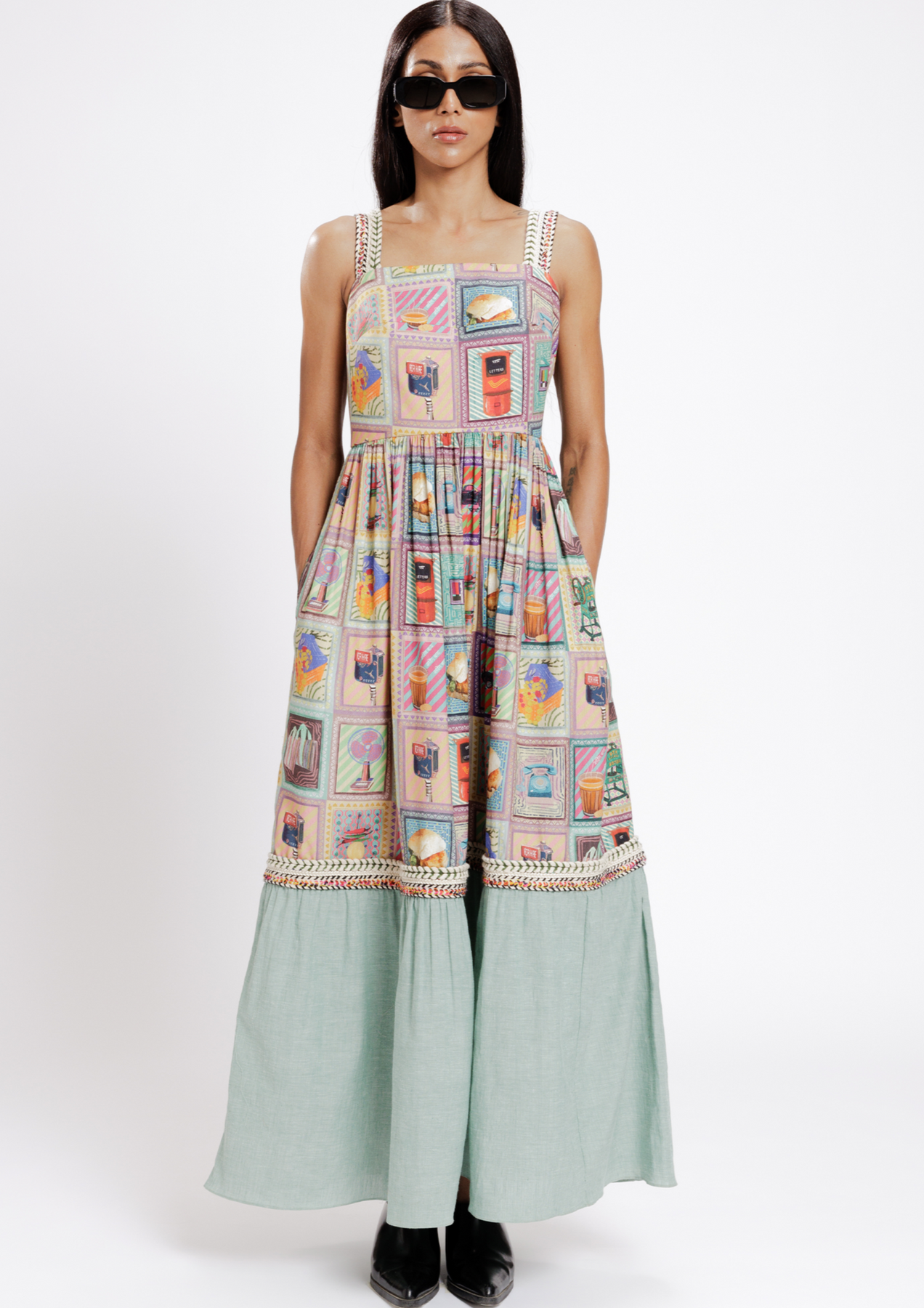 KAALI PEELI MAXI DRESS, a product by Doh tak keh