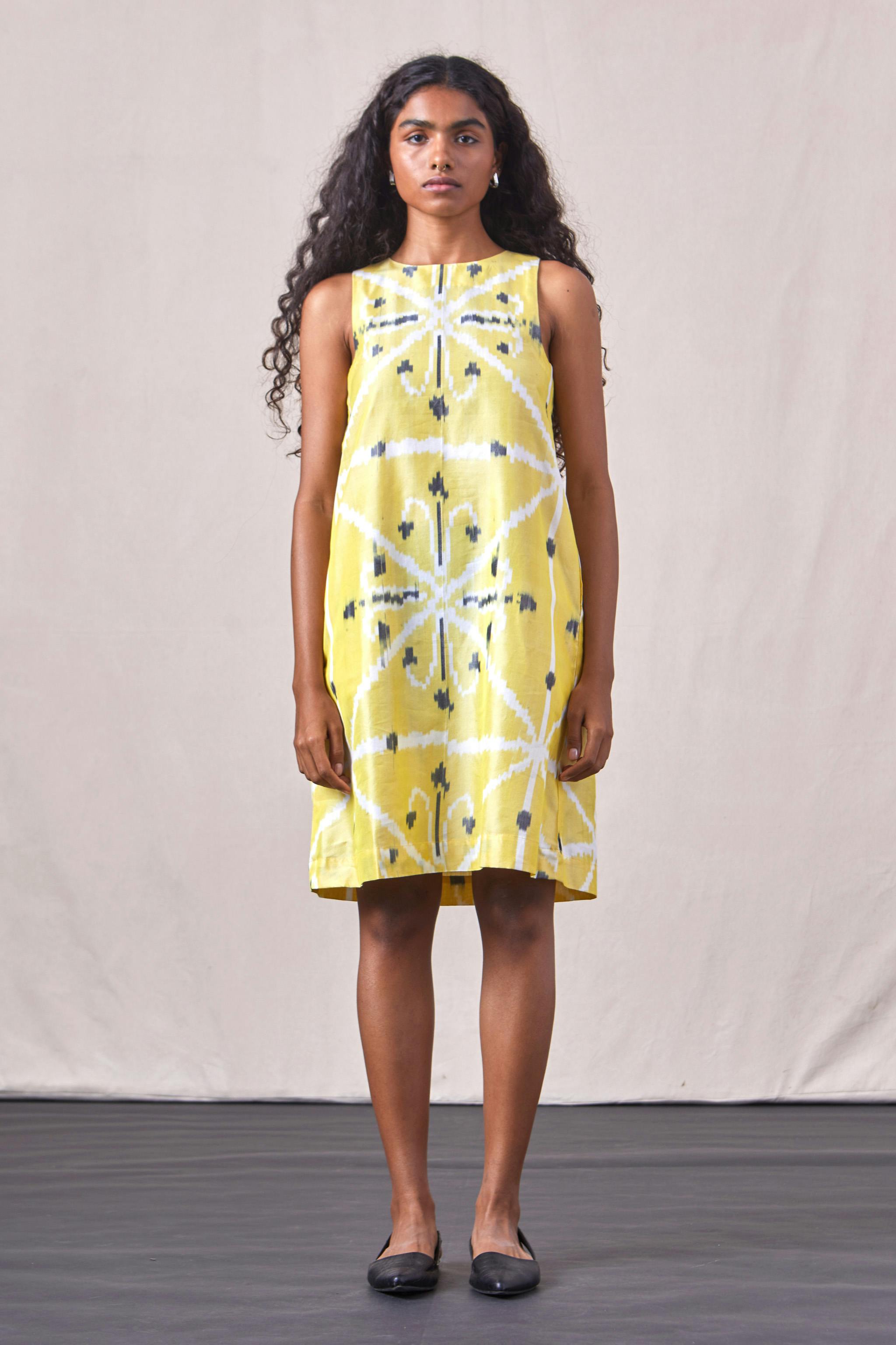 Thumbnail preview #0 for Kalai - Ikat Dress Yellow