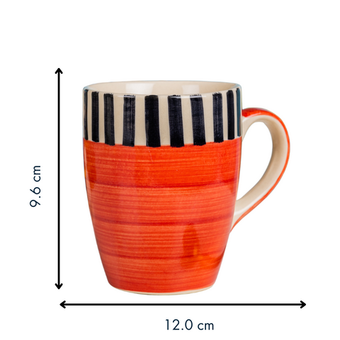 Thumbnail preview #1 for Red Color Hand-Painted Ceramic Coffee Mug