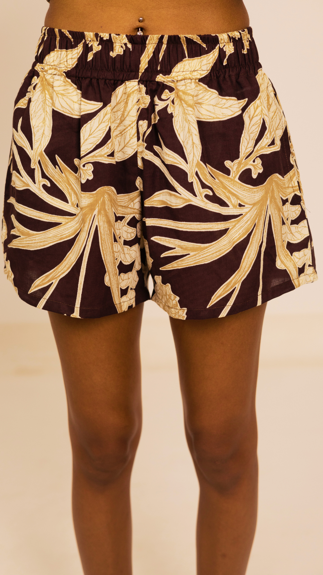 Thumbnail preview #3 for Ela Shorts - Brown Kodi Flowers