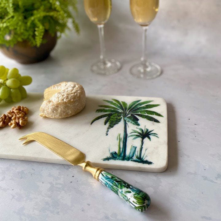 Thumbnail preview #2 for Marble Cheese Board With Cheese Knife - Amazonia Day