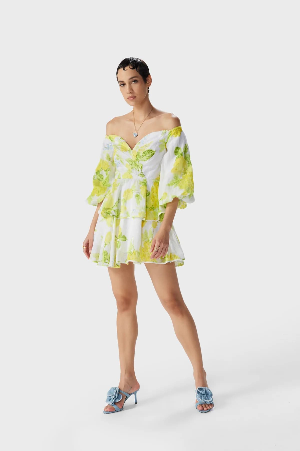 Thumbnail preview #3 for Fleur Off Shoulder Short Dress