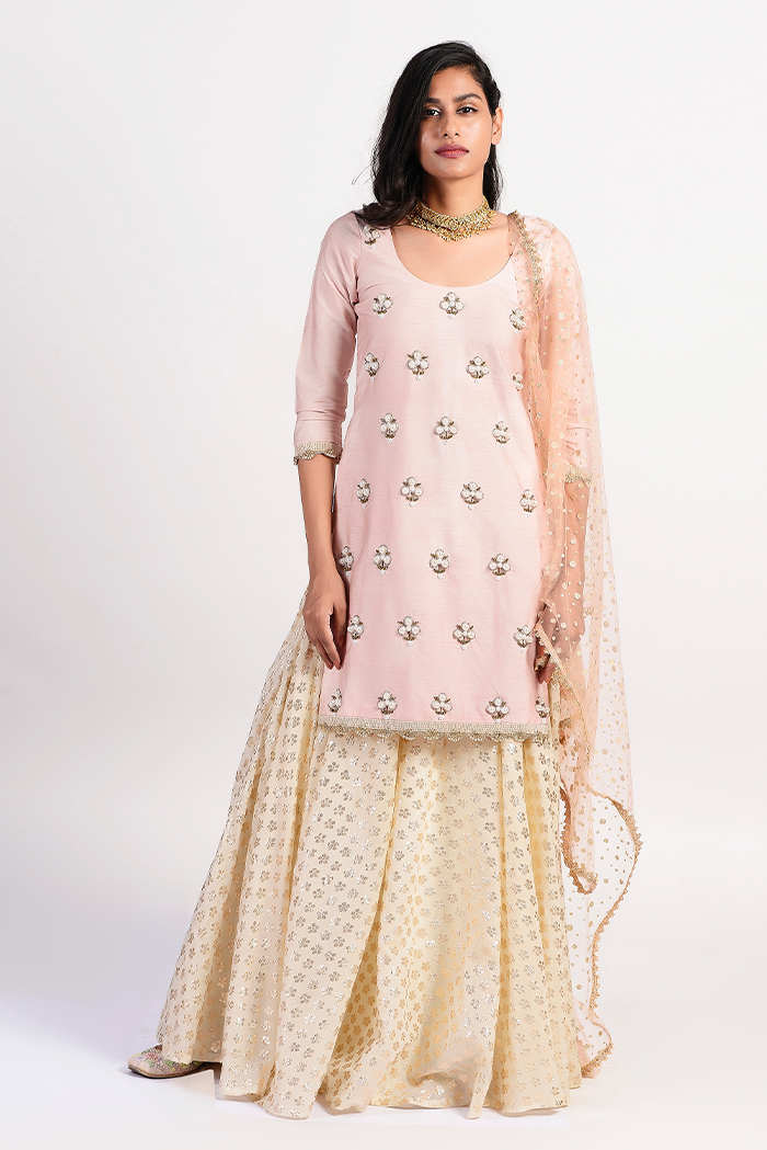 Blush Pink Kurta Set, a product by Rishi and Vibhuti