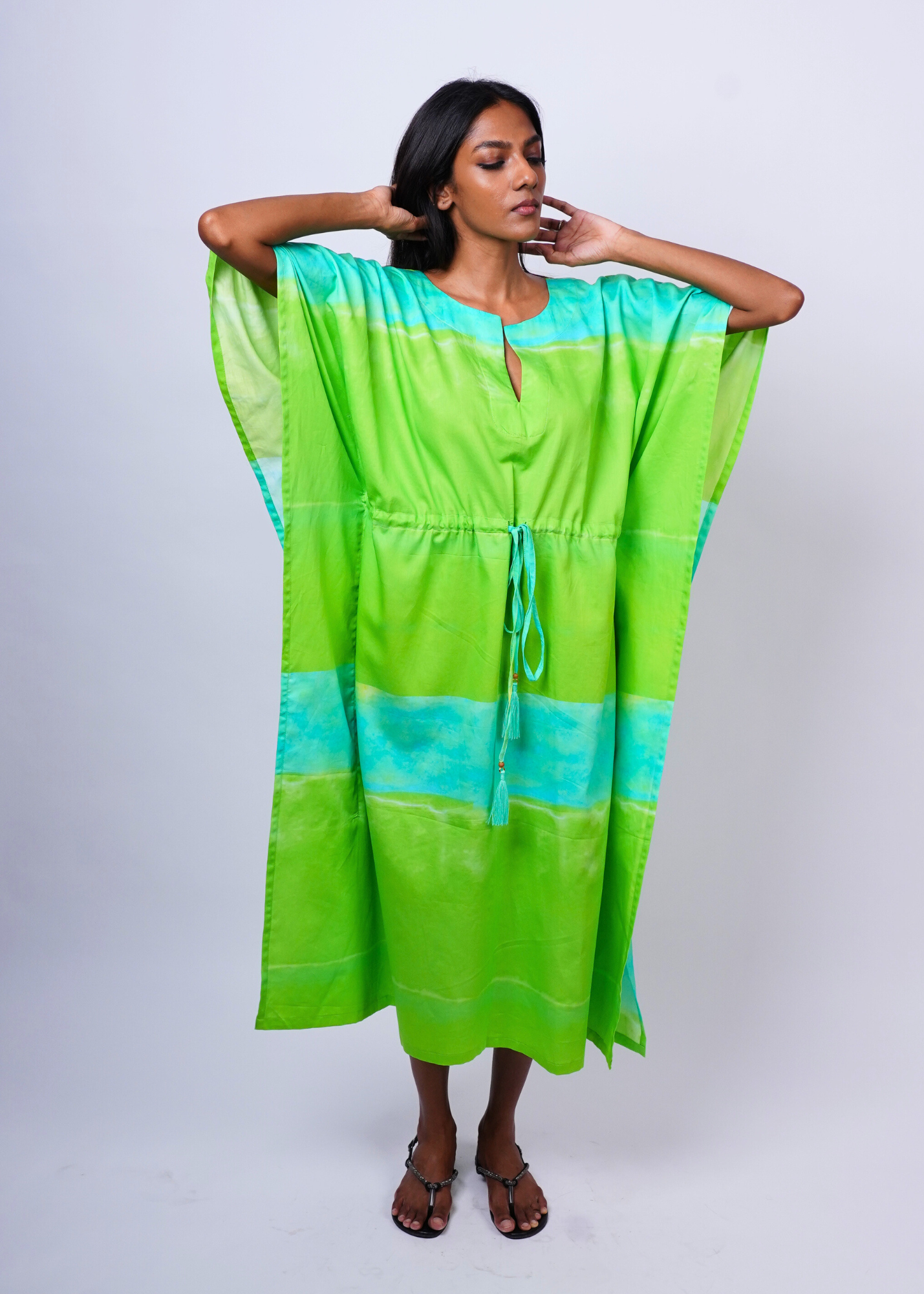 Thumbnail preview #4 for Midi Caftan - Key Lime