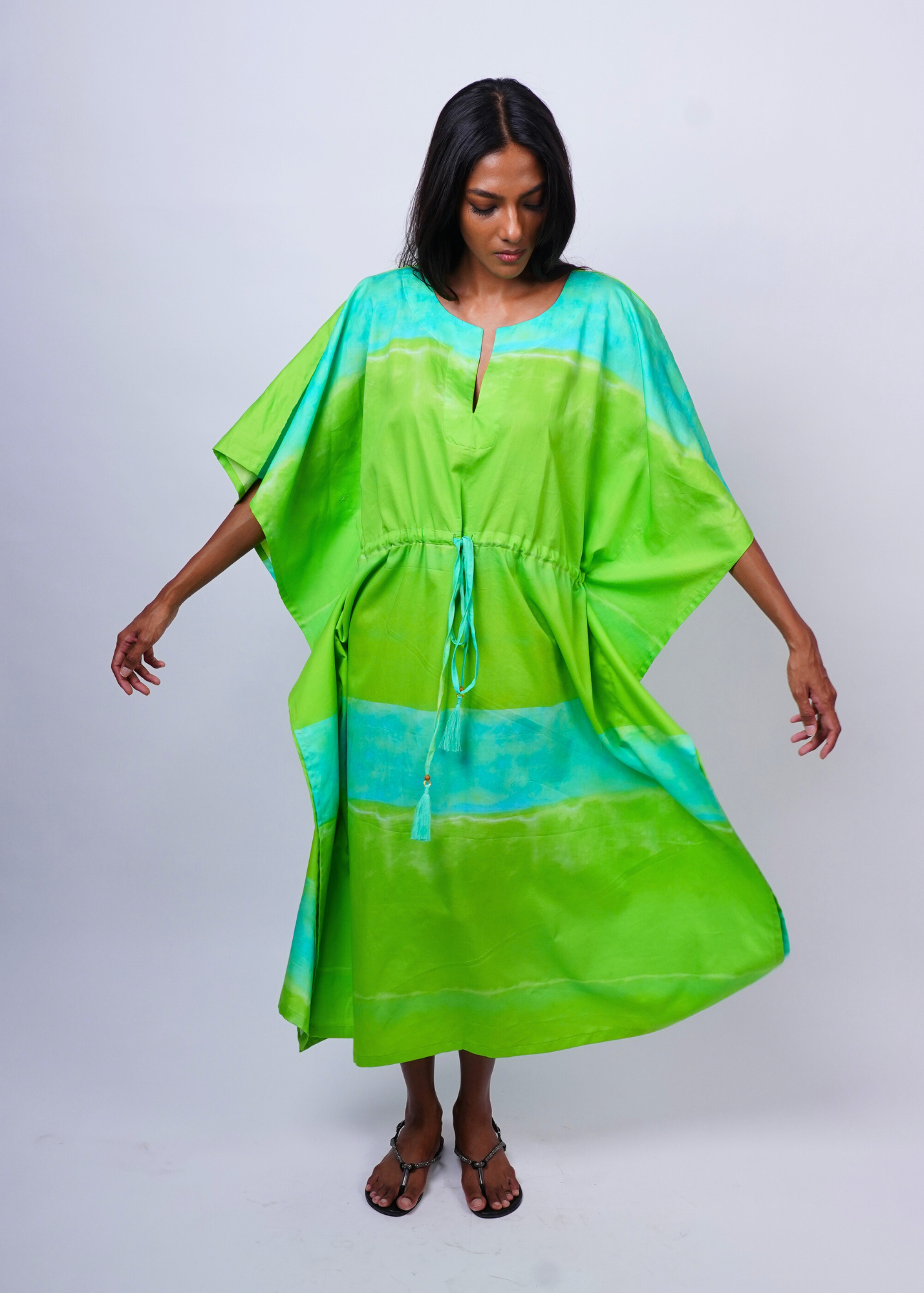 Thumbnail preview #5 for Midi Caftan - Key Lime