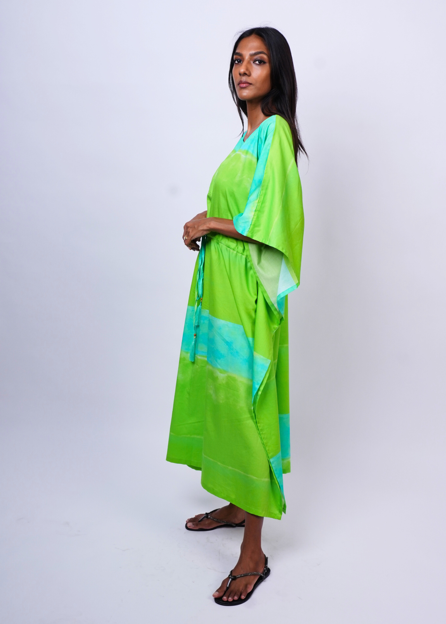 Thumbnail preview #1 for Midi Caftan - Key Lime