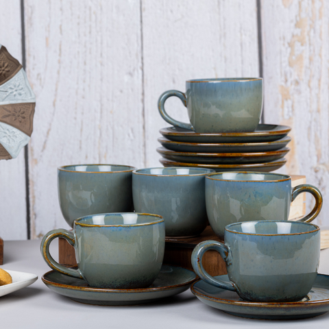 Thumbnail preview #4 for Grey Color Cup and Saucer