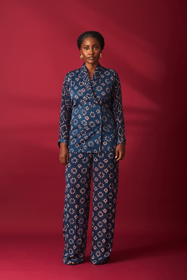 Kwelaku Candy mixed silk suit, a product by KWELAKU