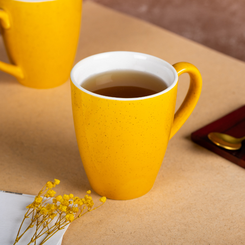 Thumbnail preview #4 for Yellow Solid Color Ceramic Coffee Mug