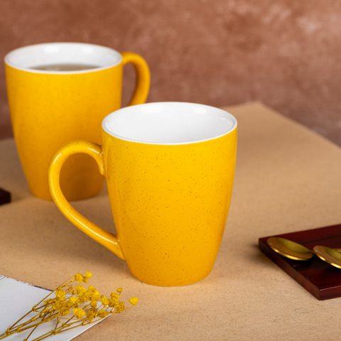 Thumbnail preview #3 for Yellow Solid Color Ceramic Coffee Mug