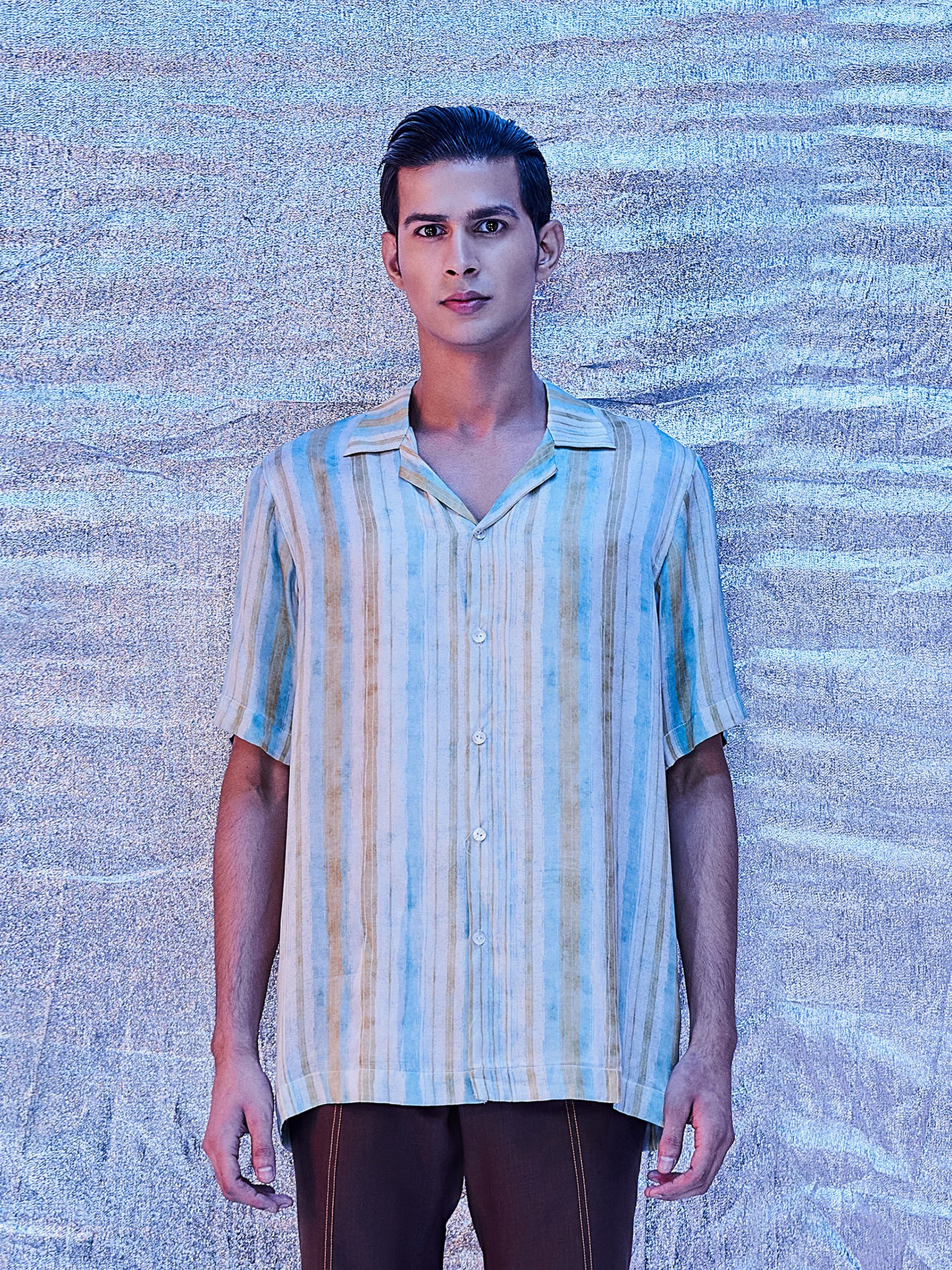 Limited Edition Printed Silk Shirt, a product by Line Outline