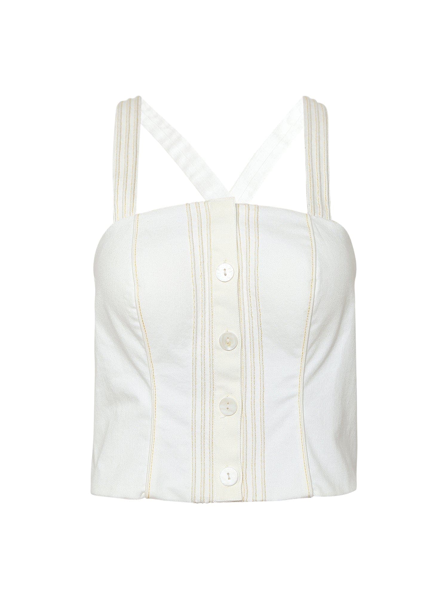 Thumbnail preview #4 for white denim bustier