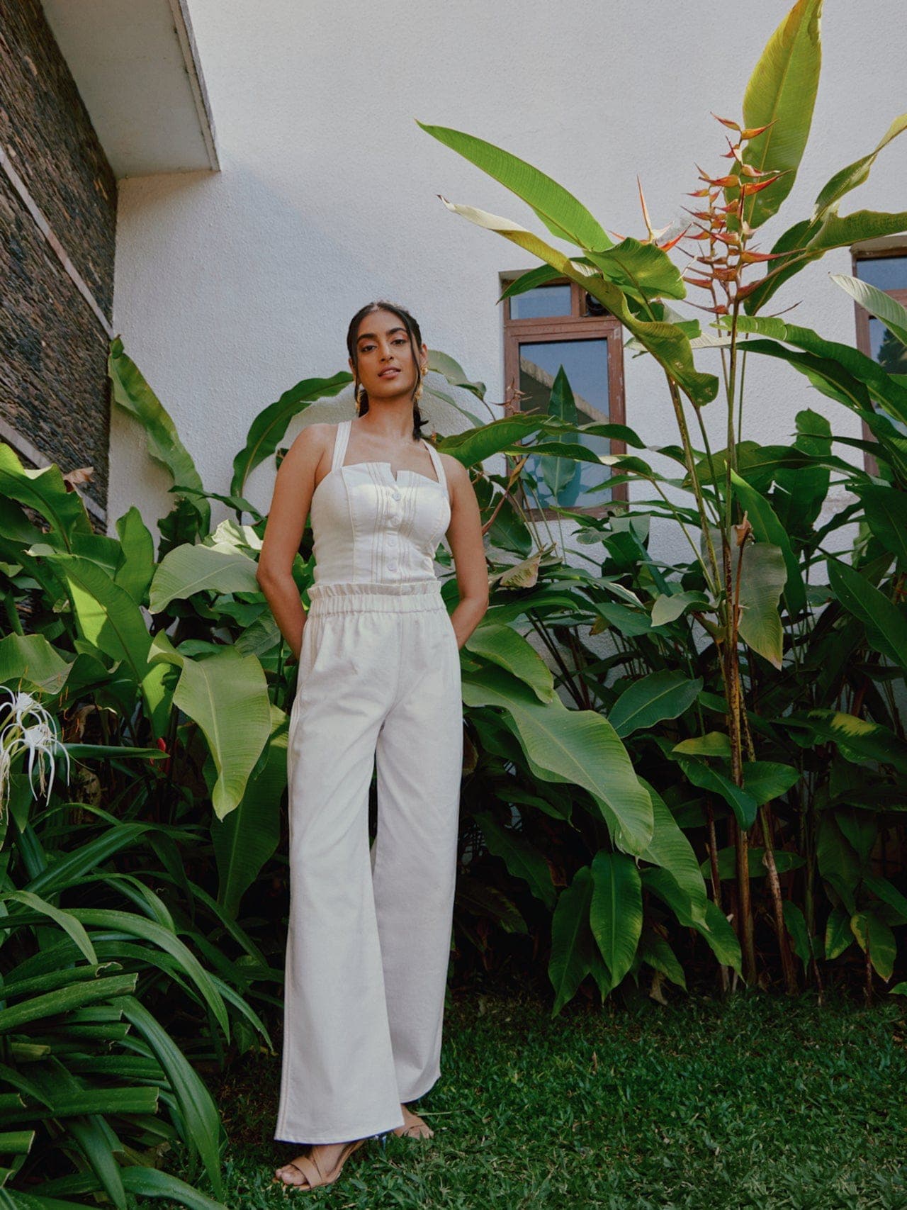 Thumbnail preview #1 for White denim bustier