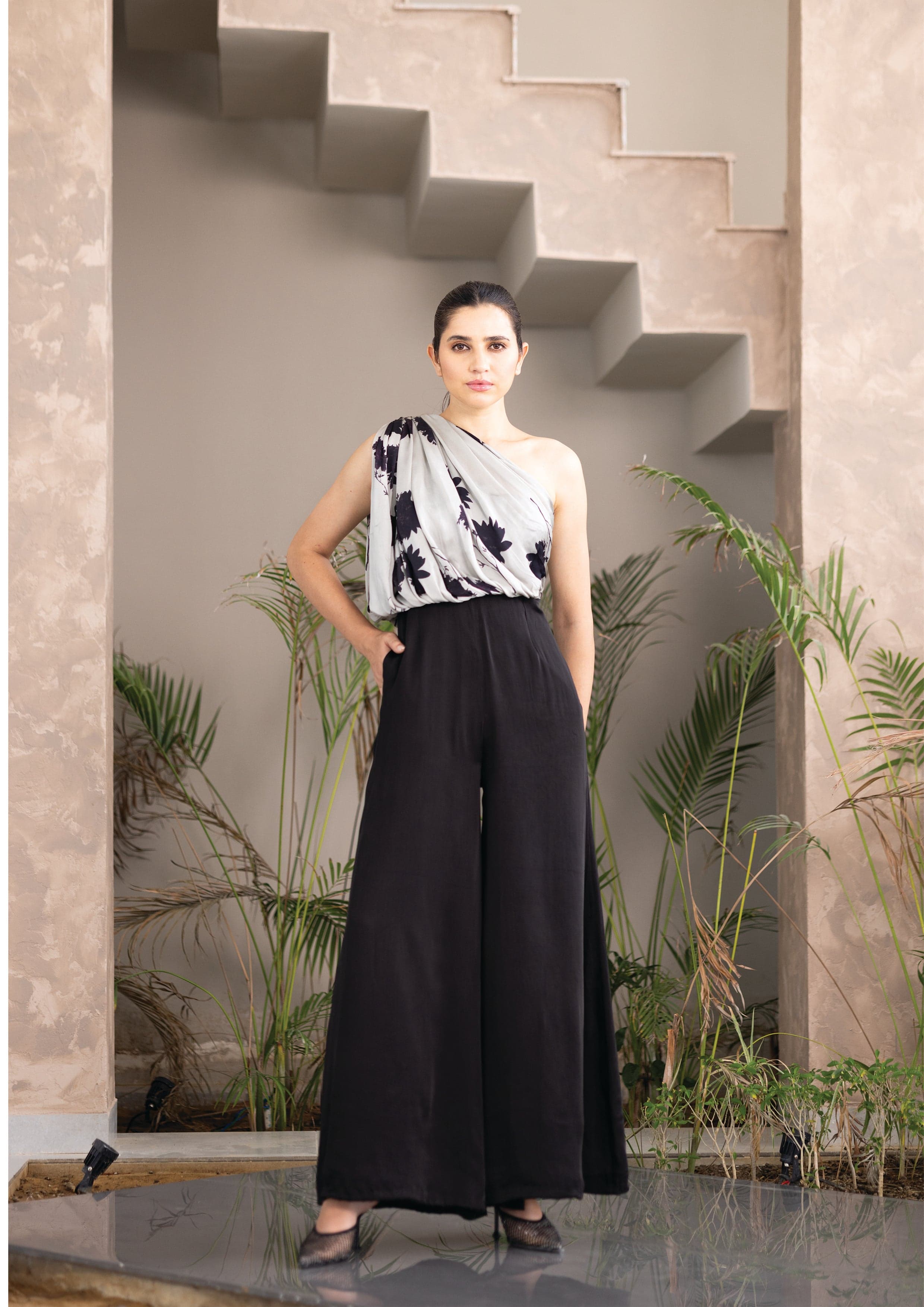 Viola hand draped jumpsuit, a product by Studio Surbhi