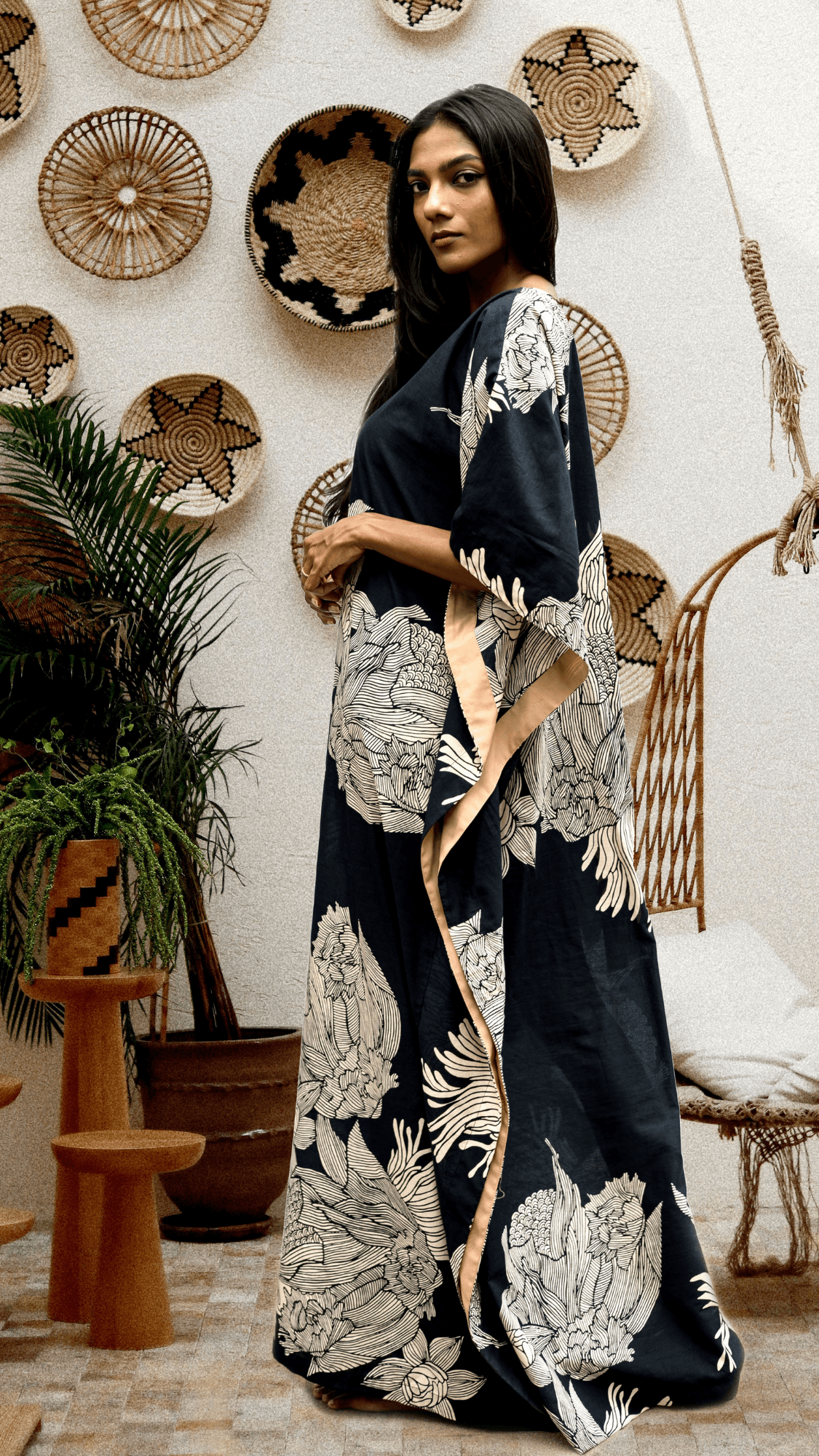 Surya Caftan - Black Satori, a product by Azurina