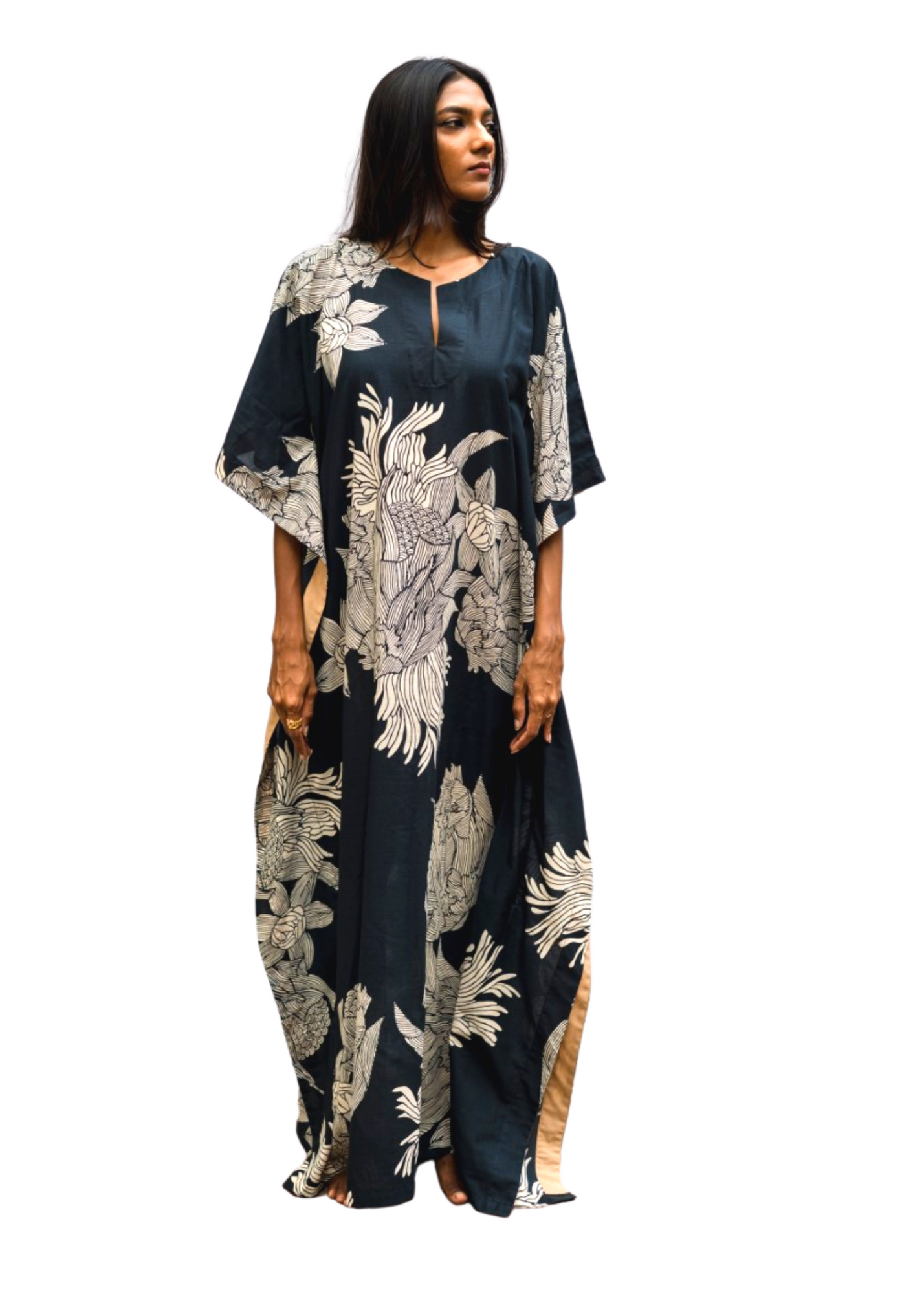 Thumbnail preview #1 for Surya Caftan - Black Satori