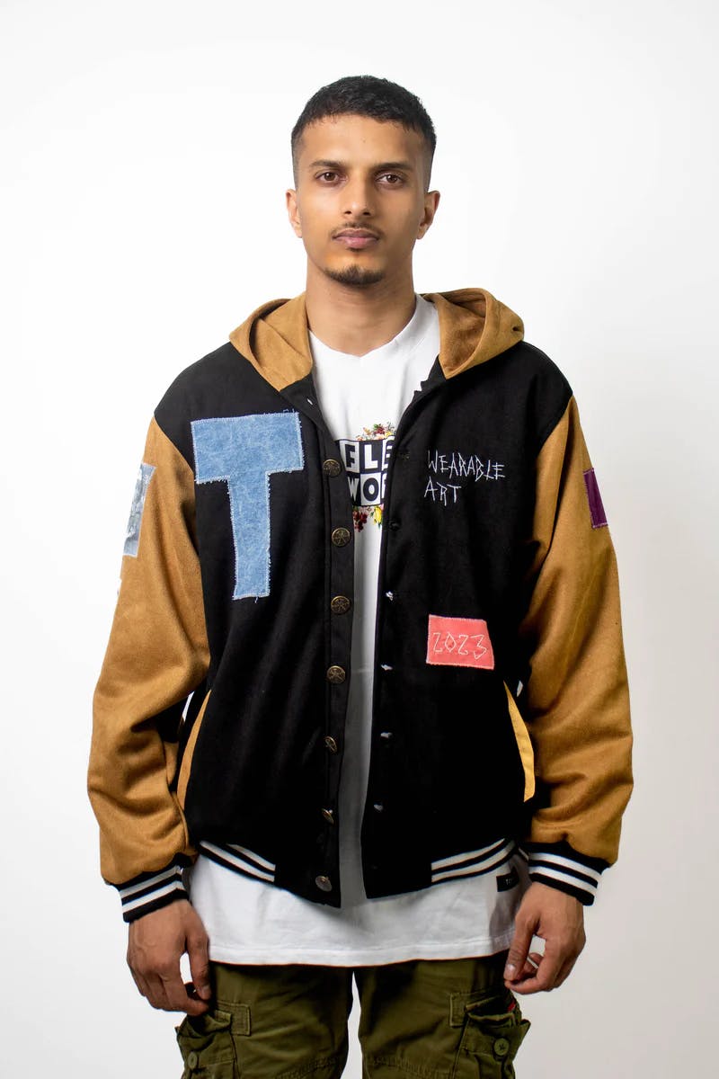 Thumbnail preview #2 for Suede Varsity Jacket