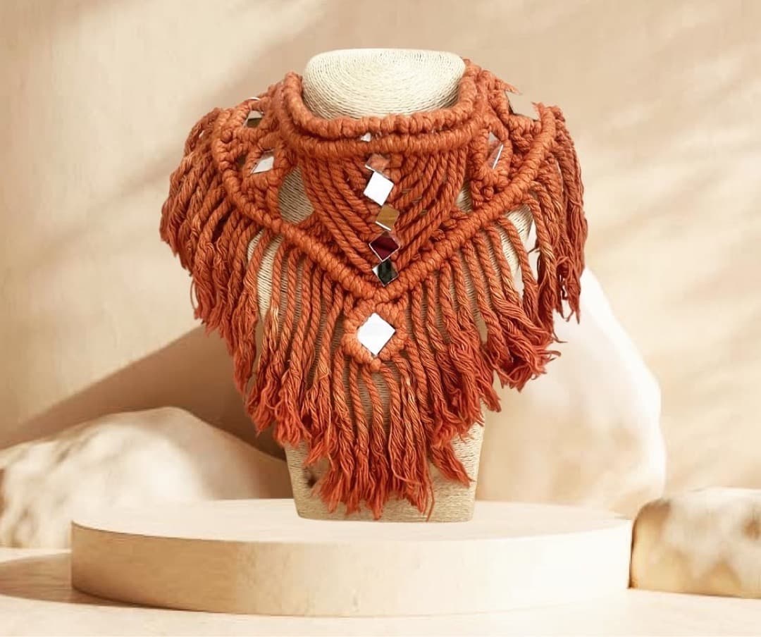 Thumbnail preview #1 for MAC macramé Handmade Neckpiece