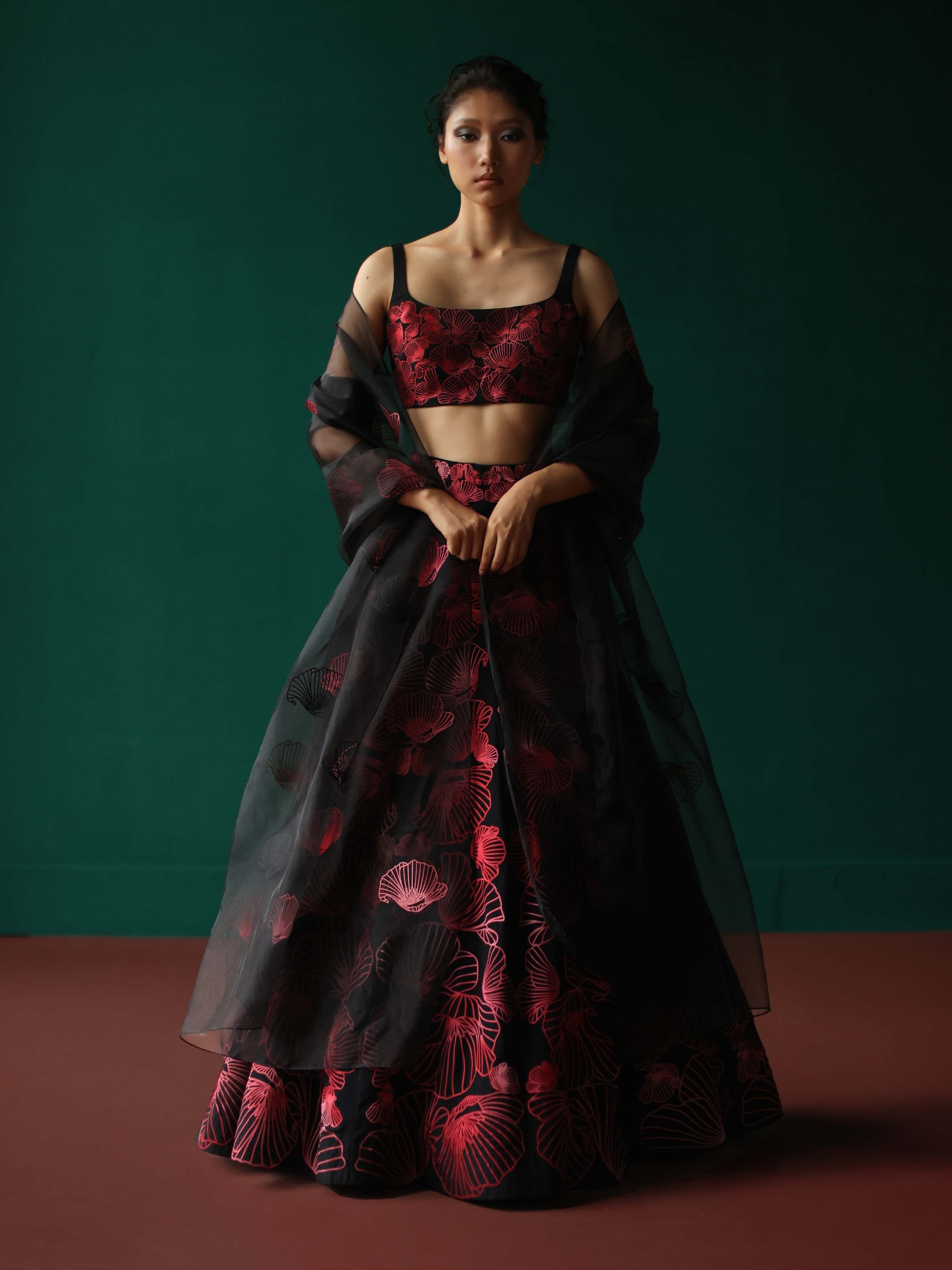 Vibrant Poppy lehenga set, a product by Shriya Khanna