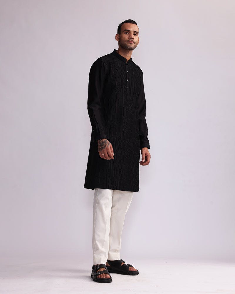 Thumbnail preview #3 for CONTOUR LINE PIN TUCKS EMBROIDERED KURTA SET