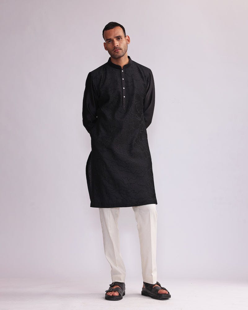 Thumbnail preview #0 for CONTOUR LINE PIN TUCKS EMBROIDERED KURTA SET