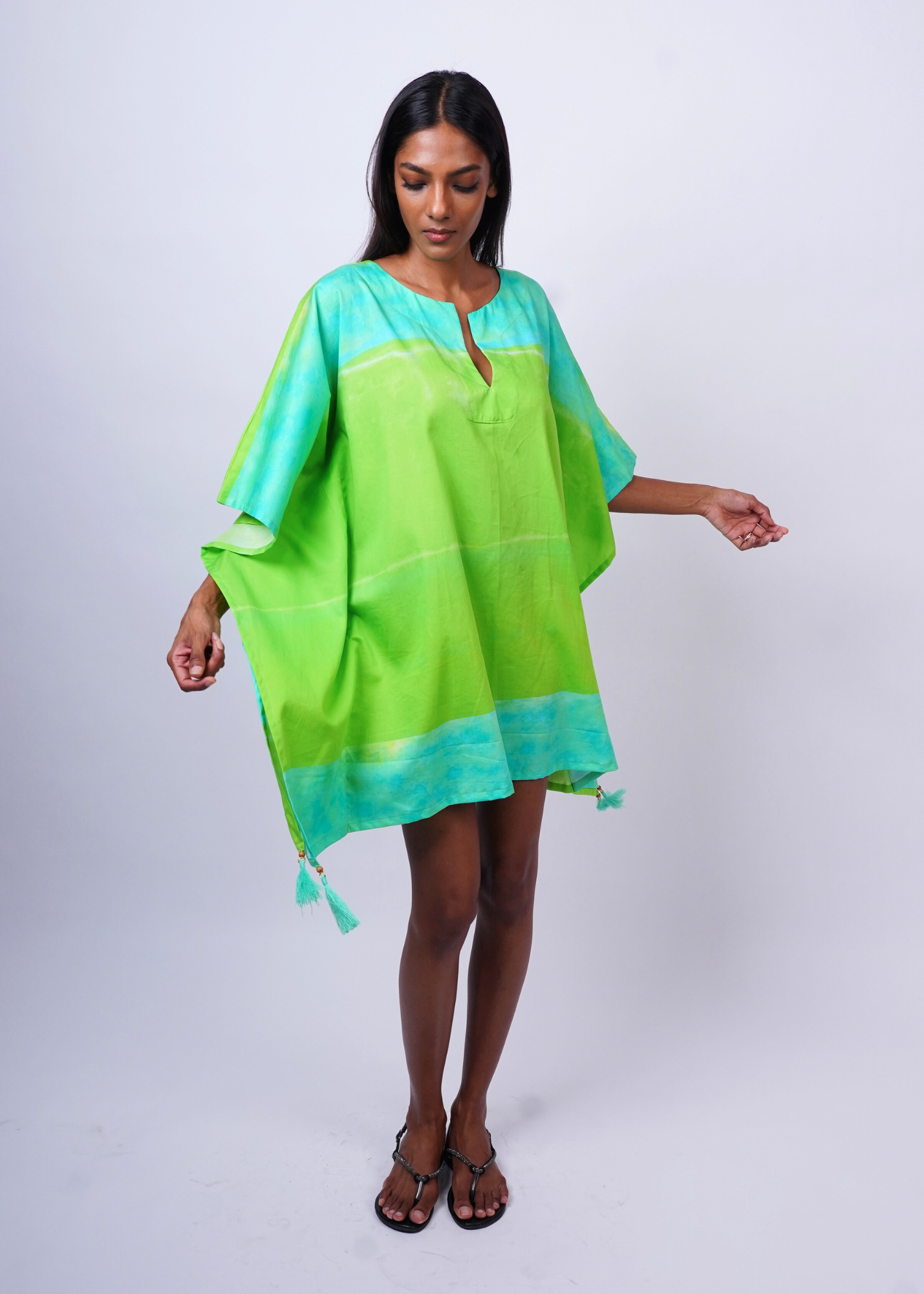 Thumbnail preview #0 for Short Caftan - Key Lime