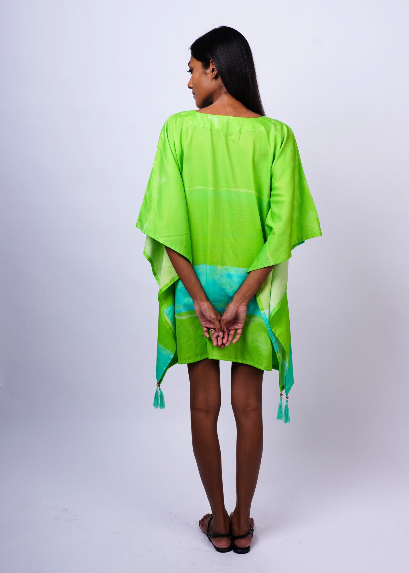 Thumbnail preview #5 for Short Caftan - Key Lime