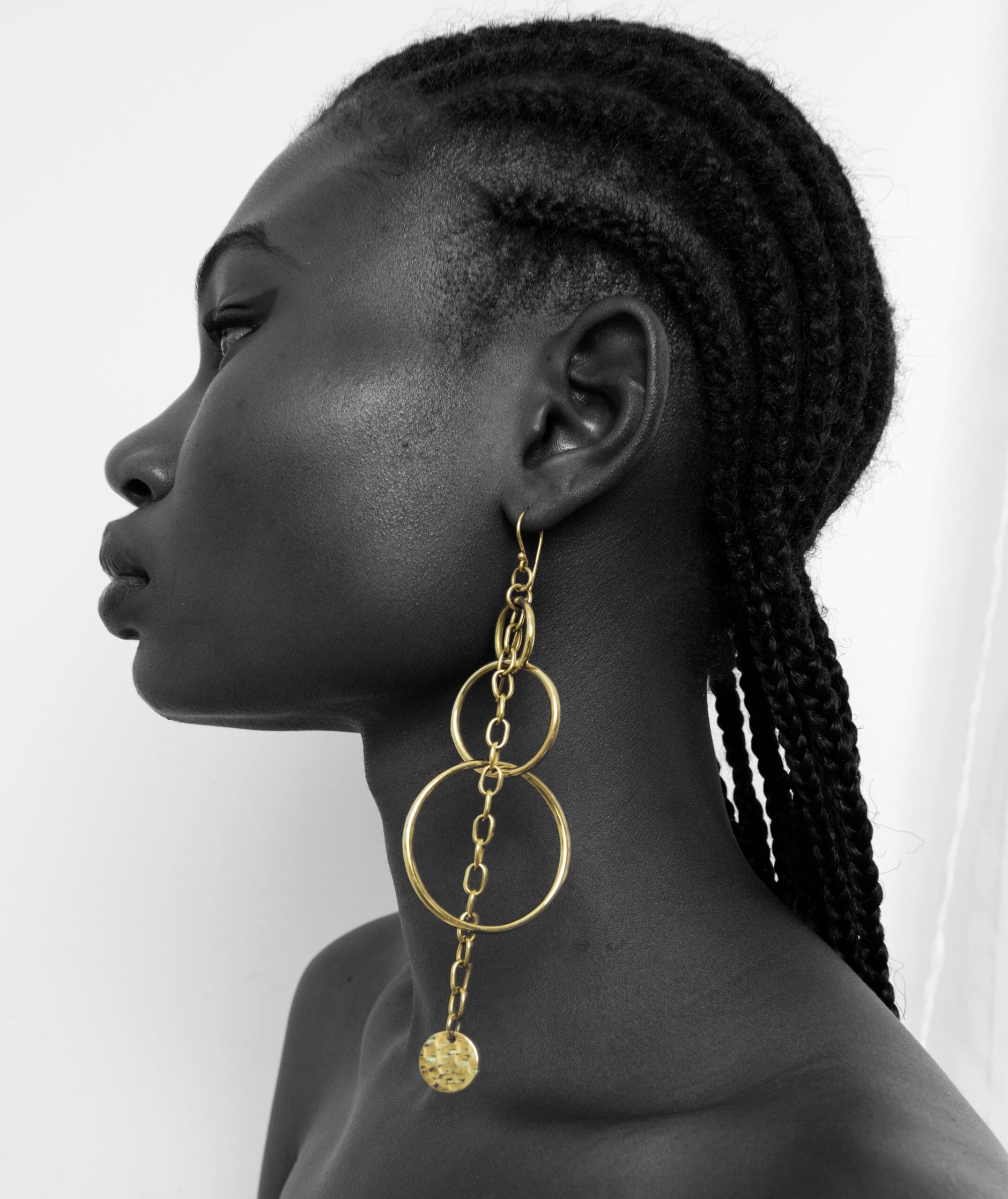 Thumbnail preview #1 for K-Nia Brass Long Earrings