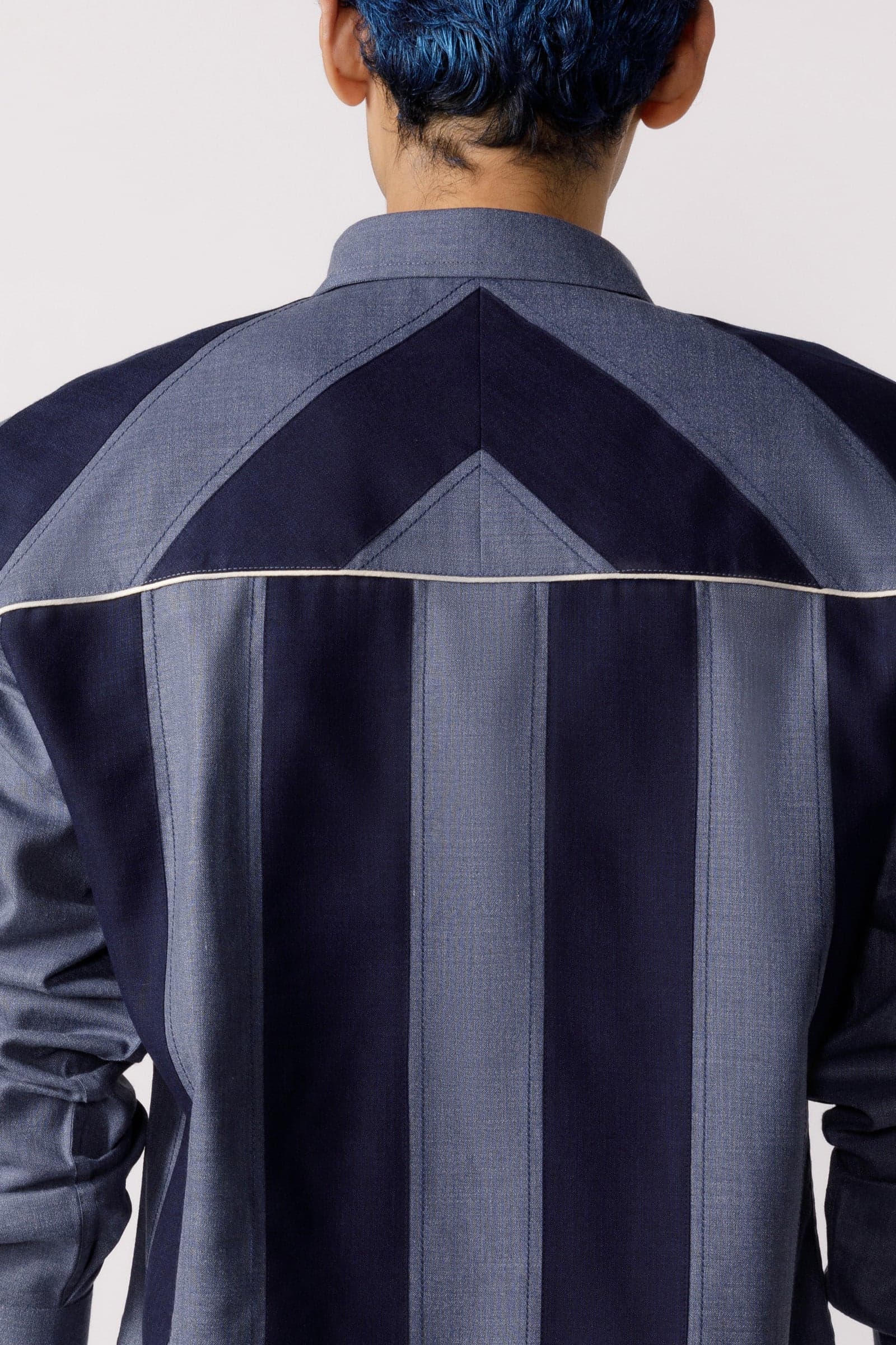 Thumbnail preview #3 for Linear cut and sew striped shirt