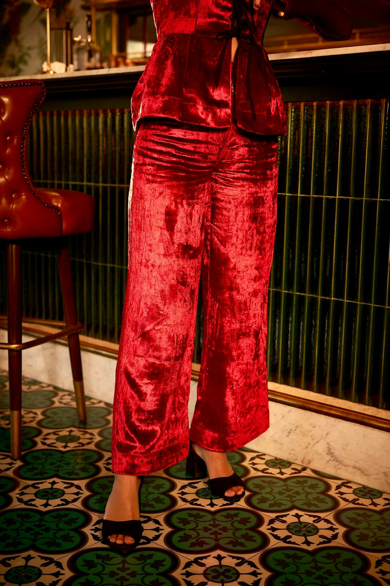 Thumbnail preview #2 for SAM VELVET WIDE LEG PANTS