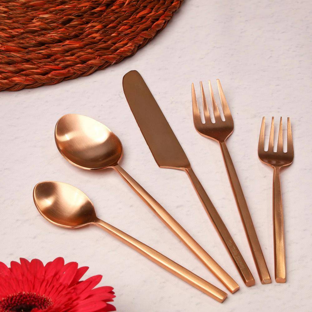 Thumbnail preview #0 for The Classic Rose Gold Cutlery - Set of 30