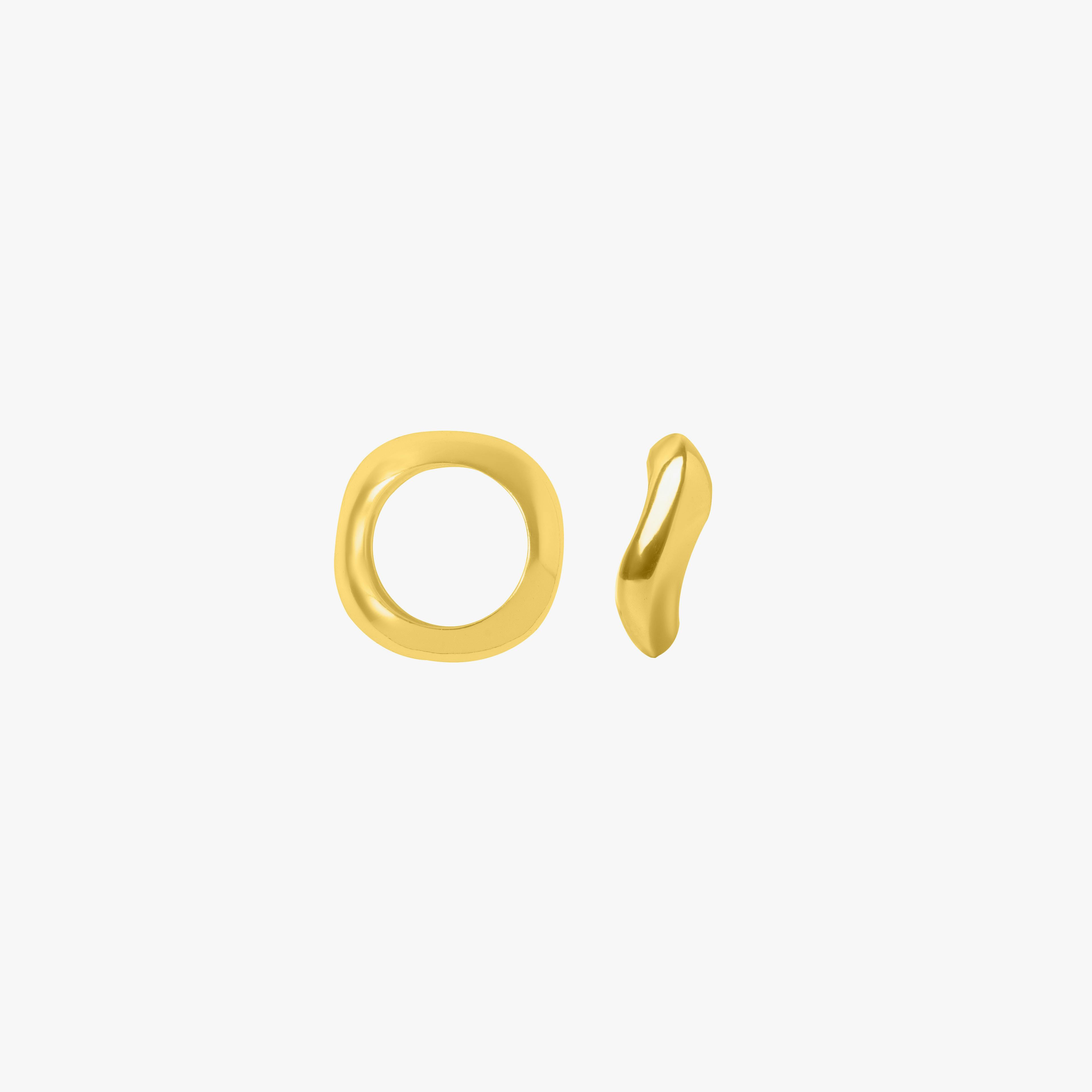 Thumbnail preview #1 for WAVE RING - GOLD TONE