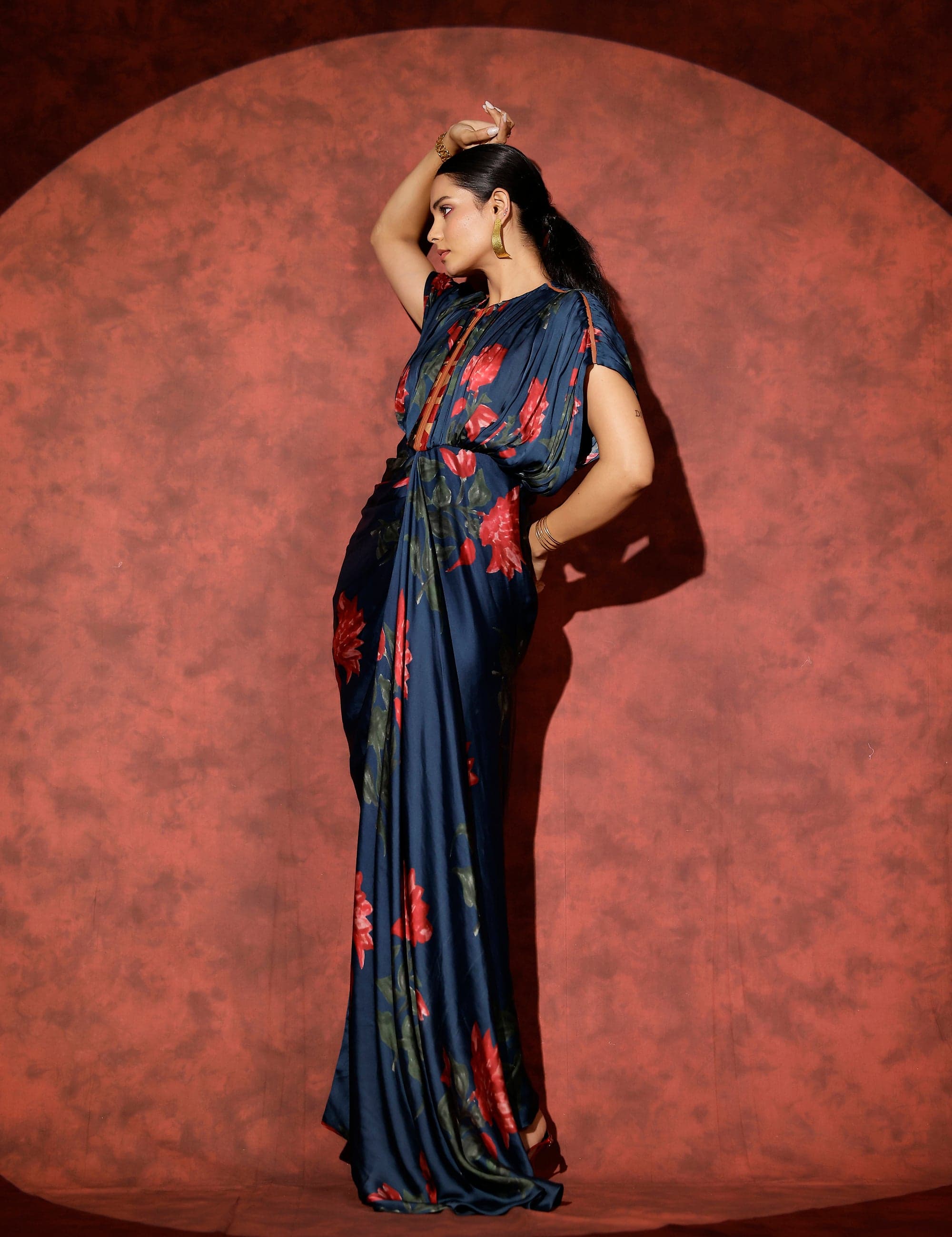 Thumbnail preview #1 for Neelam kaftan gown with front zipper