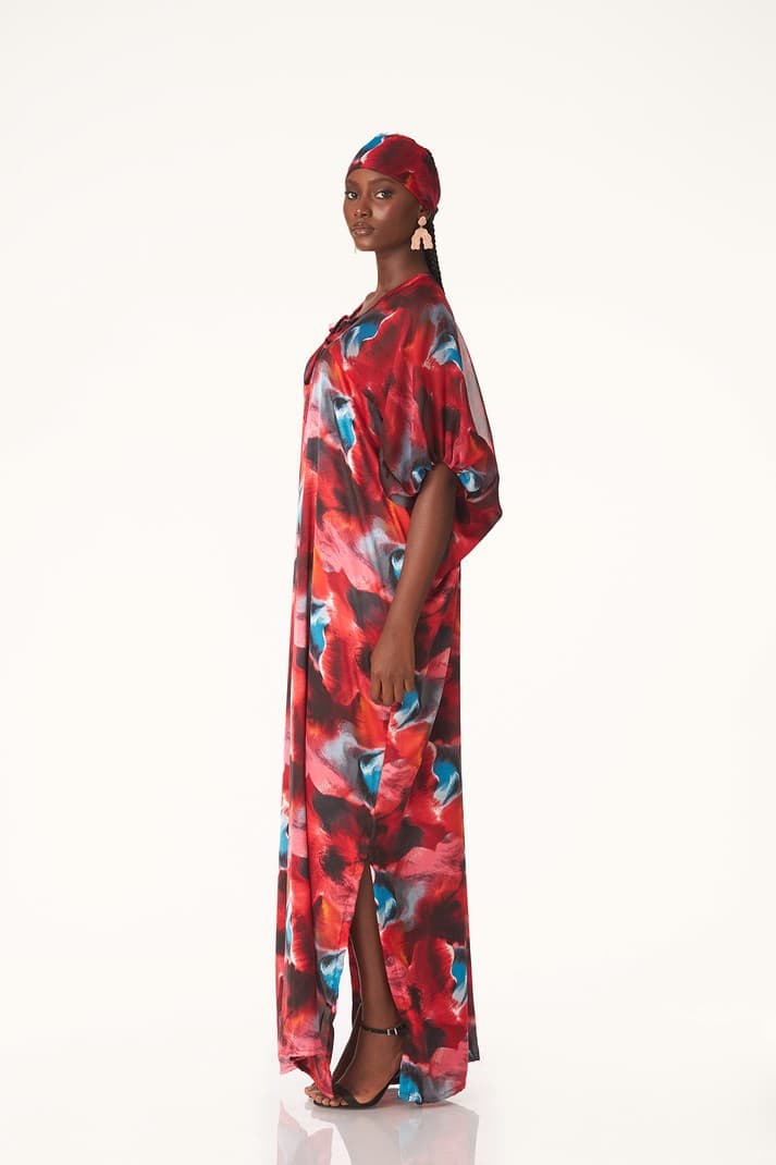 Thumbnail preview #2 for Kwelaku paint splatter print kaftan