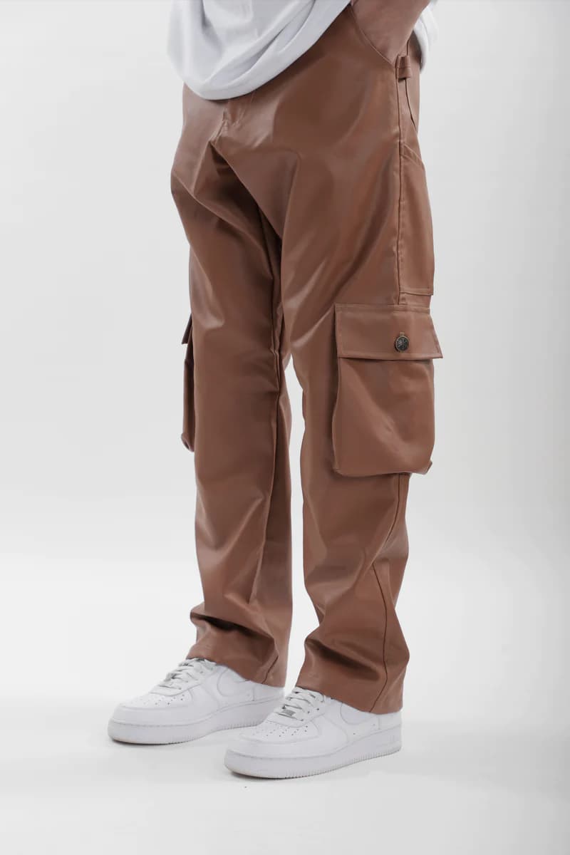 Thumbnail preview #1 for Leather Carpenter Pants - Brown