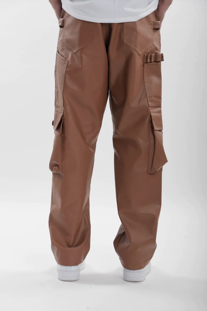 Thumbnail preview #4 for Leather Carpenter Pants - Brown