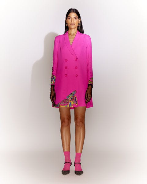 Thumbnail preview #5 for Pink Trippy Eyes Jacket Dress