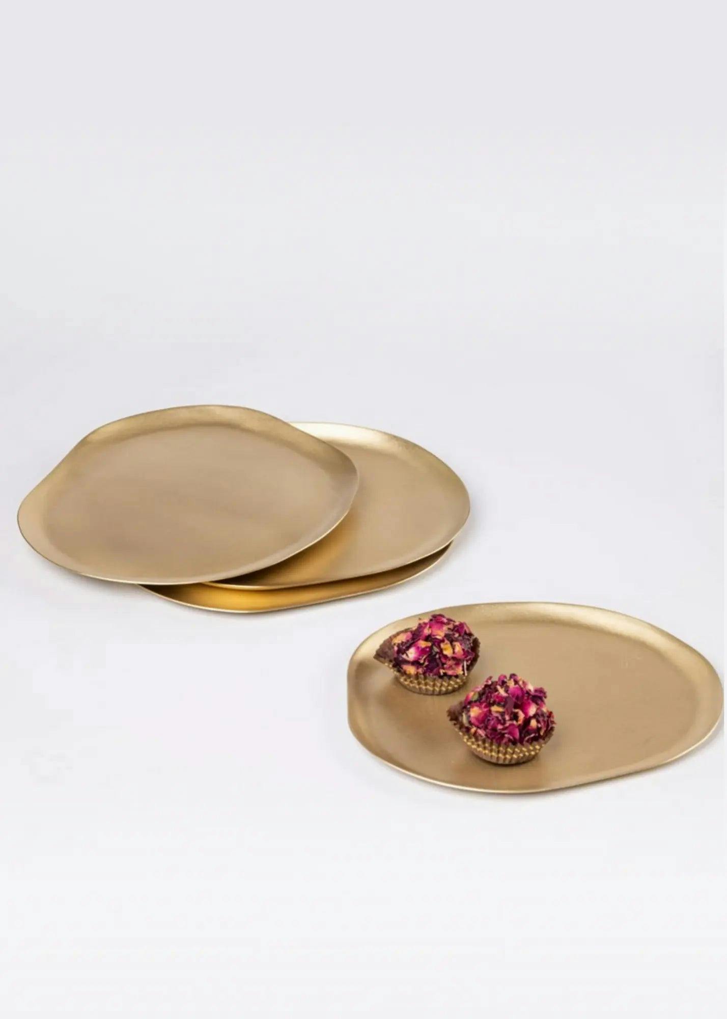 Haifa Brass Tapas Plates - Set of 4, a product by Gado Living