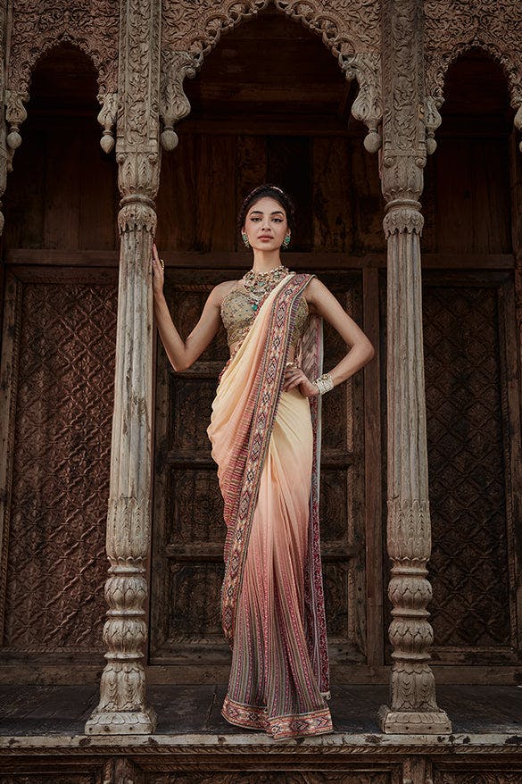 Thumbnail preview #0 for Shameen Pre-Draped Saree