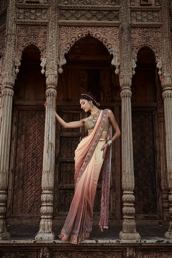 Thumbnail preview #1 for Shameen Pre-Draped Saree