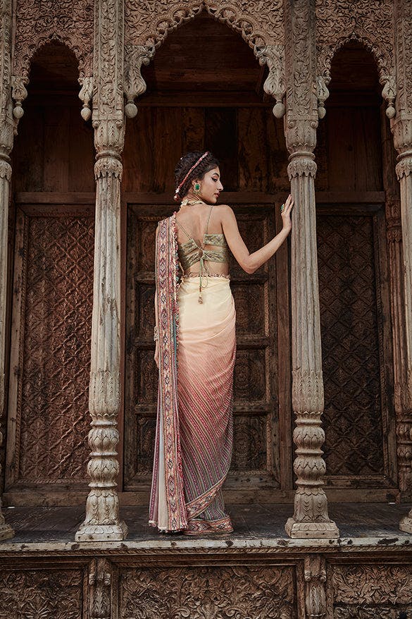 Thumbnail preview #3 for Shameen Pre-Draped Saree