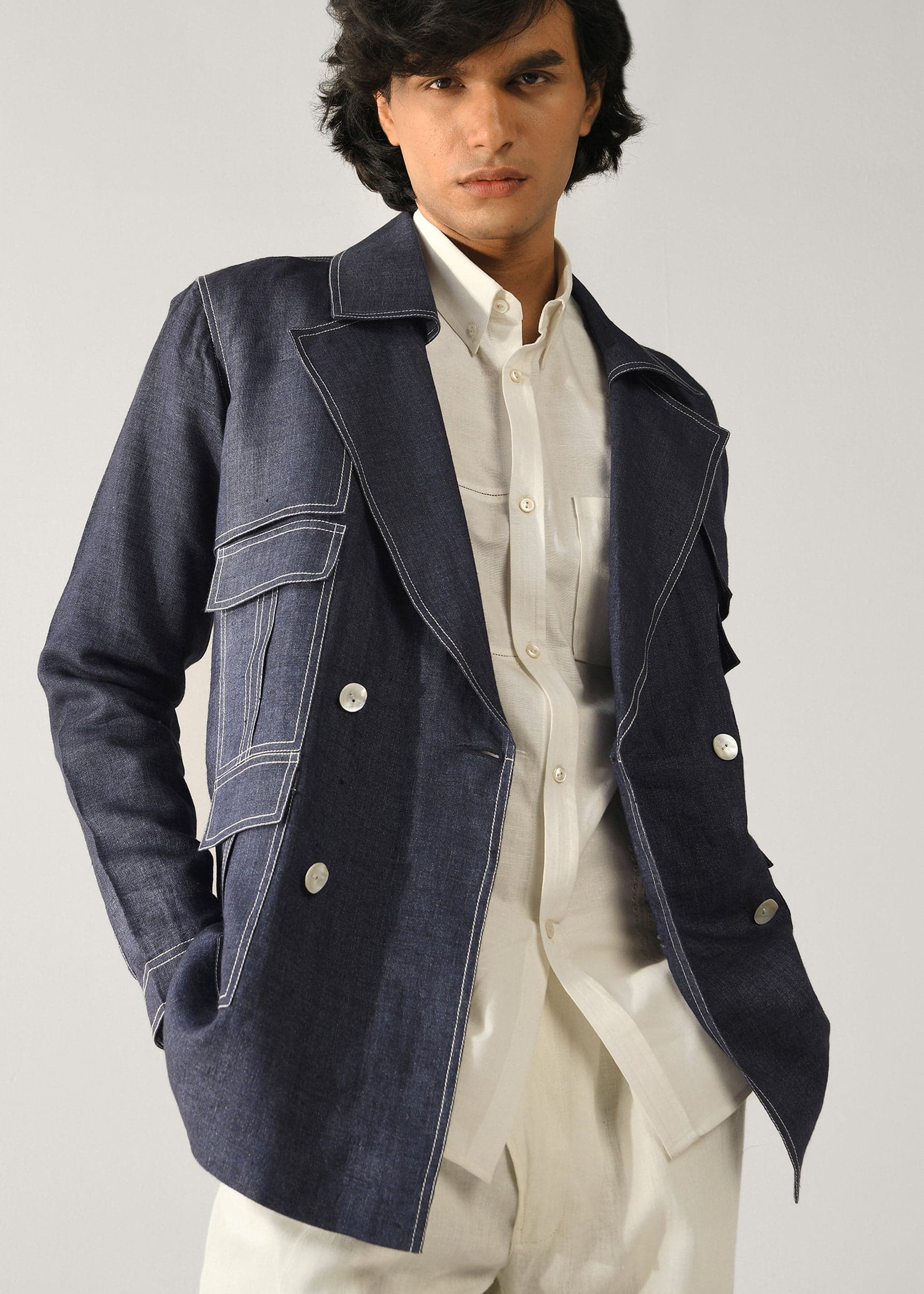 Thumbnail preview #1 for Cropped Trench Jacket