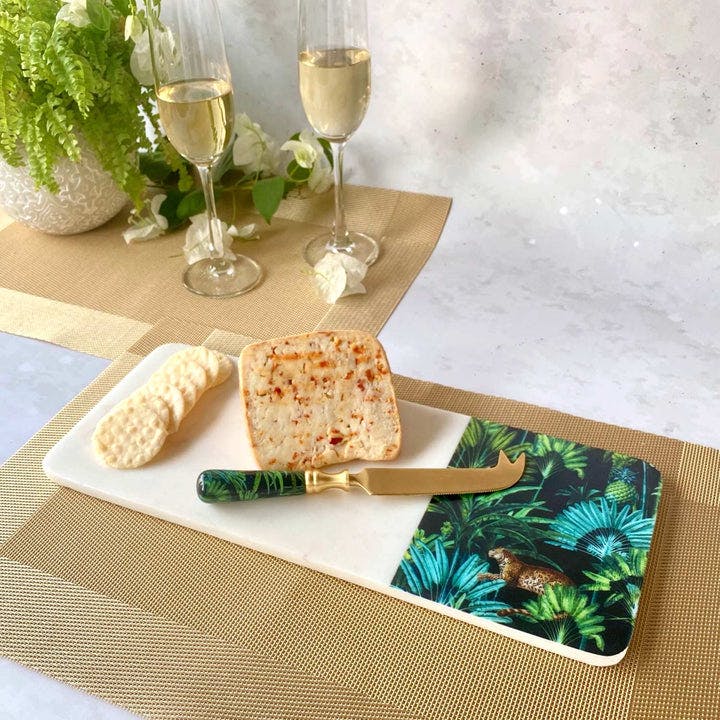 Thumbnail preview #0 for Marble Cheese Board With Cheese Knife - Amazonia Night