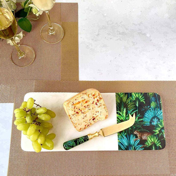 Thumbnail preview #1 for Marble Cheese Board With Cheese Knife - Amazonia Night