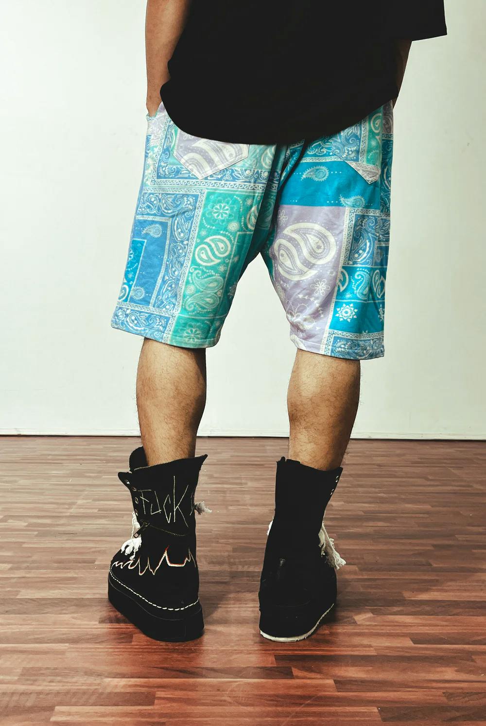 Thumbnail preview #2 for Paisley Blue Shorts